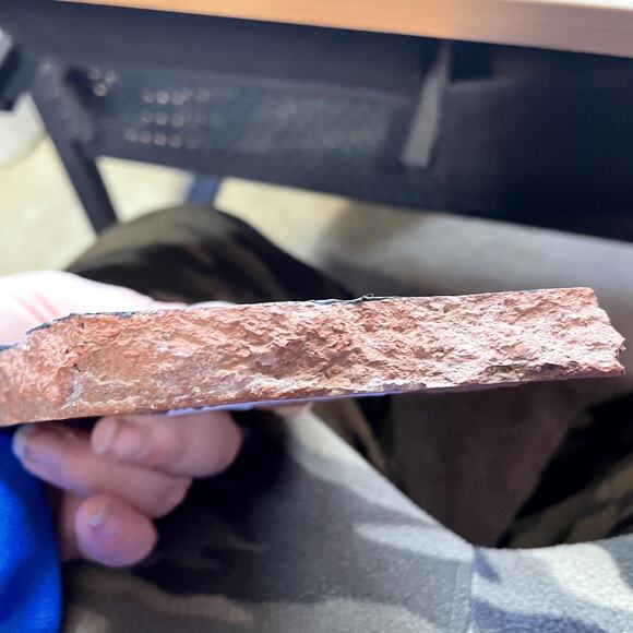 Evergreen by moonlight ART  original 6 x 3.5 inch 3/4" clay rock flat - Picture 5 of 8